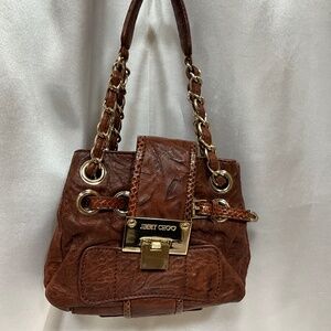 Jimmy Choo cute Patten Leather distressed; gold tone hardware   85-B3c